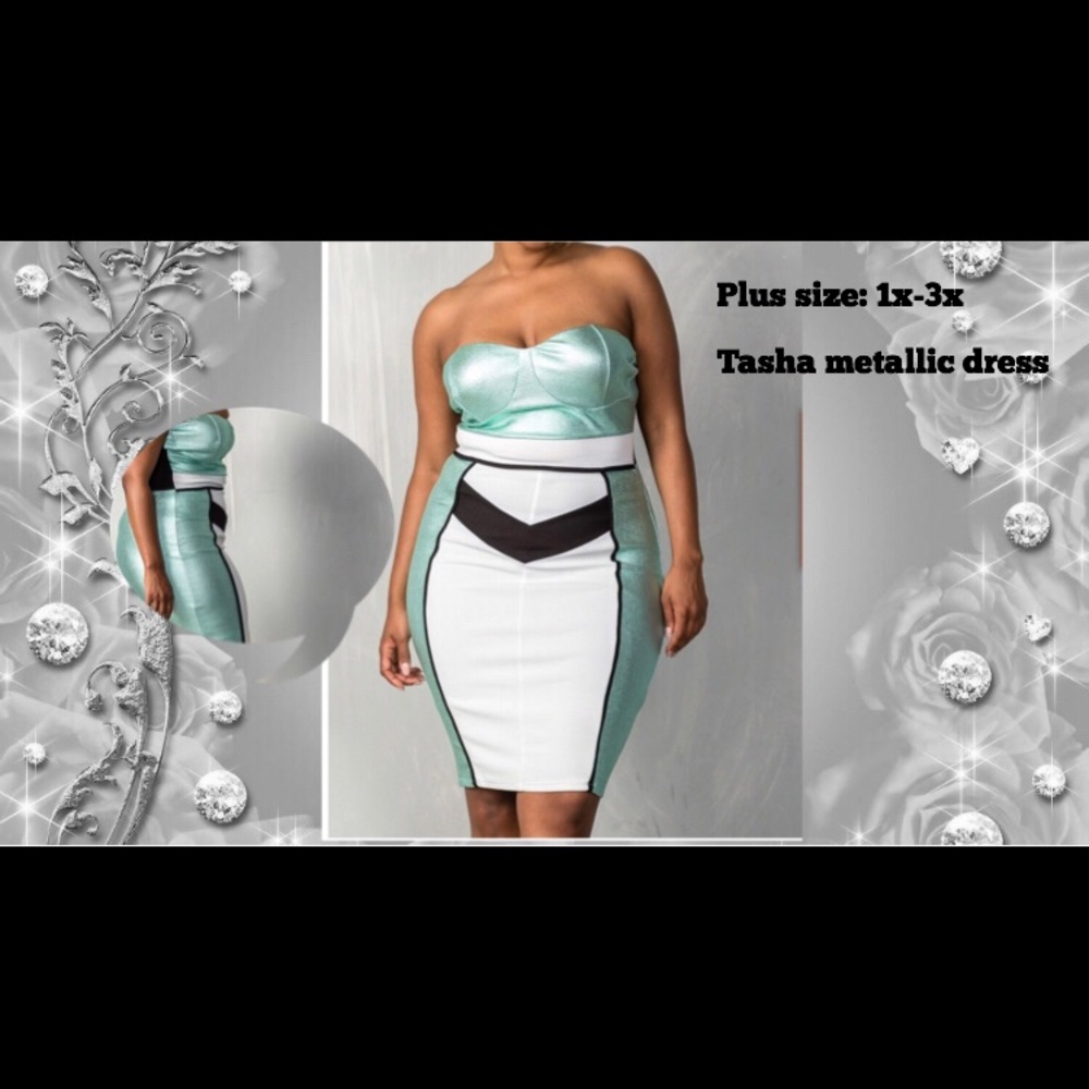 Plus size strapless dress